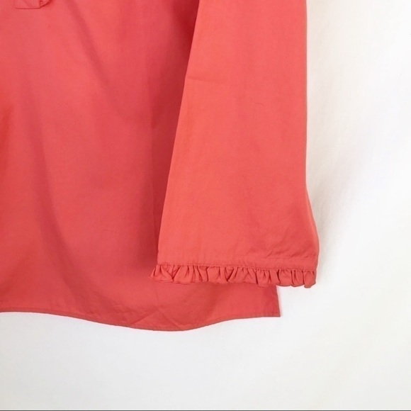 LANDS’ End Ruffled Long Sleeve Shirt Pullover S - Picture 4 of 8